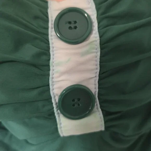 Modcloth Susan Green Button One Piece Swimsuit - Picture 4 of 5